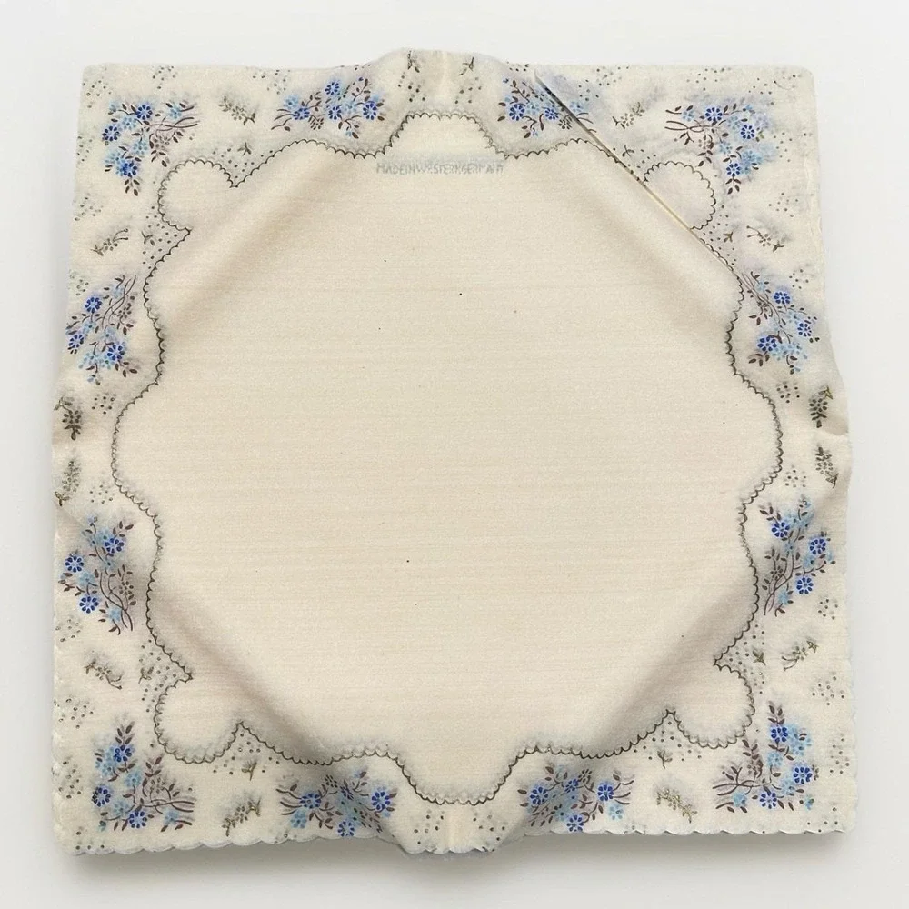 Gorgeous Vintage Floral‎ Tissue Paper Napkin Handkerchief Sets Made in Germany